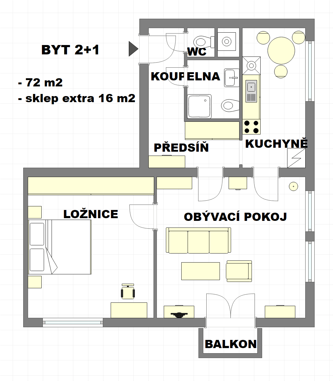 Byt na náměstí Republiky, Šumperk Byt na náměstí Republiky, Šumperk